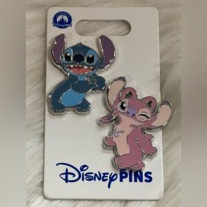 2024 Disney Parks Stitch & Angel Open Edition OE 2 Pin Set